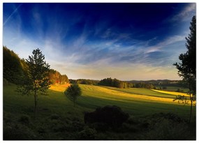 Sklenený obraz - Horská lúka (70x50 cm)