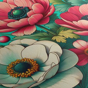 Obraz - Kvety na modrom pozadí (90x60 cm)