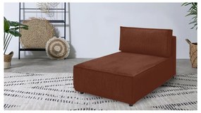 Menčestrový modul pohovky (variabilný) v tehlovej farbe Nihad modular – Bobochic Paris