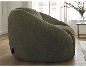 Zelené kreslo z textílie bouclé Tina – Bobochic Paris