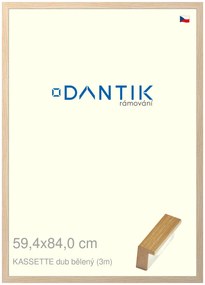 DANTIK rám na obraz 59,4x84 | KASSETTE dub bělený (Plexi Čiré)