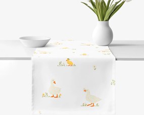 Goldea behúň na stôl 100% bavlnené plátno - kačice 35x120 cm