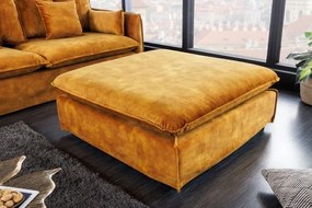 Taburetka Heaven 100cm horčicovo žltý zamat