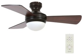 Lucci Air 512311- Stropný ventilátor AIRLIE HUGGER 2xE27/15W/230V drevo/hnědá+DO