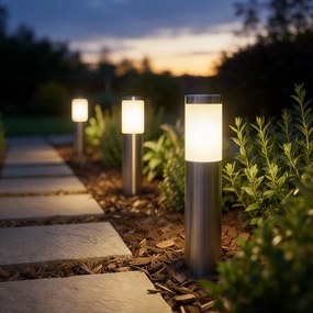 Moderné vonkajšie lampy na stĺp oceľ 45 cm IP44 - Rox