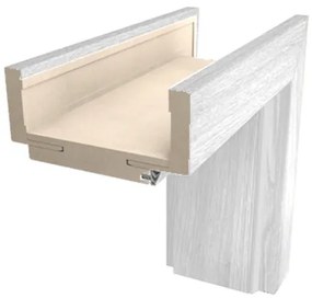Obložková zárubňa DRE 80 cm pre hrúbku steny 12-14 cm borovice biela pravá O3BB80P