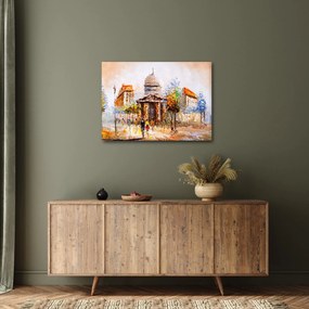 Obraz - Maľovaná mestská pamiatka (70x50 cm)