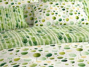 Krepové obliečky GREEN TREES POLY zelené Rozmer obliečky: 70 x 90 cm | 140 x 220 cm