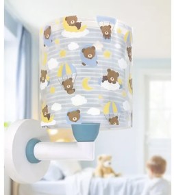 Dalber 41579T - Detská nástenná lampa BABY TEDDY 1xE27/15W/230V modrá