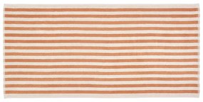 Oranžová/béžová froté osuška z Bio bavlny 70x140 cm Arto – Blomus