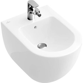 VILLEROY &amp; BOCH Subway 2.0 Compact závesný bidet s otvorom, s prepadom, 355 x 480 mm, biela alpská, 54060001