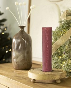 Burgundská adventná sviečka 25 cm