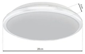 Stropné LED svietidlo Terma, 1x LED 18w, 4000k, w