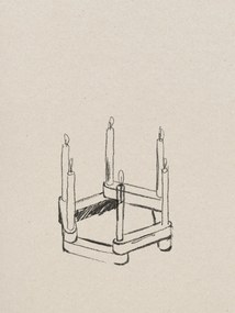 Ferm Living Modulárny svietnik Newel Travertine