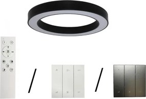 LED Stropné svietidlo LED/80W/230V 3000/4000/6500K pr. 80 cm čierne