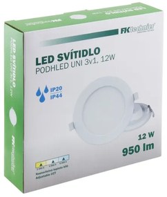 LED Kúpeľňové podhľadové svietidlo LED/12W/230V 3000/4000/6000K IP44