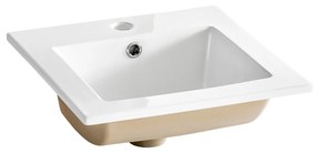 Zostava kúpeľňového nábytku BÁRA 40 cm s vysokou slim skrinkou vr. zápustného keramického umývadla