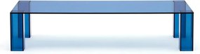 Modrý sklenený konferenčný stolík 60x140 cm Adularia – Kave Home