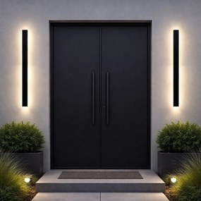Exteriérové nástenné LED svietidlo Wow, 1x LED 20w, 3CCT, čierna, (120 cm)