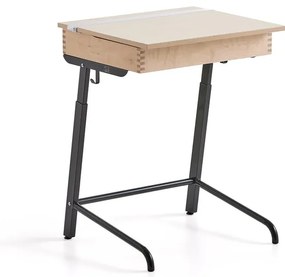 Školská lavica AXIOM, antracit/breza