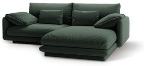 Tmavozelená rohová pohovka (pravý roh) Torino – Micadoni Home