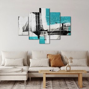 Obraz - Tyrkysová abstrakcia (150x105 cm)