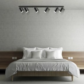 LED RGBW Stmievateľné kúpeľňové bodové svietidlo TURYN 6xGU10/6,5W/230V IP44 čierne