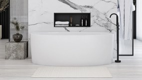 Rea Rea, oceľová kúpeľňová polička 30x60 cm, čierna matná, REA-05605