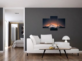 Obraz nočnej oblohy s horou (90x60 cm)