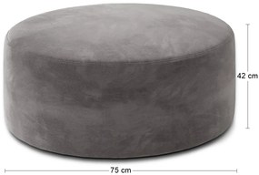 Okrúhla taburetka Binero - sivá