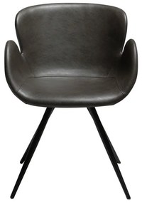 Sivé čalúnené jedálenské kreslo s podrúčkami Gaia – DAN-FORM Denmark