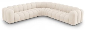 Krémová ženilková modulárna rohová pohovka Lupine – Micadoni