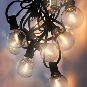 Brilagi - LED vonkajšia dekoračná girlanda GIRLANDA 25xE12 20m čierna IP44 teplá biela