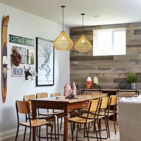 Immax 08257L - Luster na lanku PELO 1xE27/40W/230V pr. 40 cm ratan