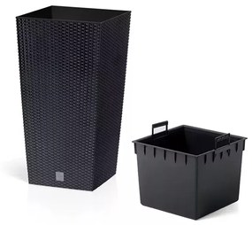 Plastový kvetináč DRTS170 17 cm - antracit