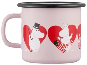 Hrnček Moomin Heart 0,25l, smalt / ružový