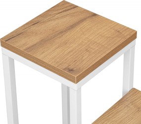 Stojan na kvety v loftovom štýle MOGREN dub craft/biely