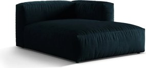 Tmavomodrý zamatový modul pohovky (pravý roh) Martina – Micadoni