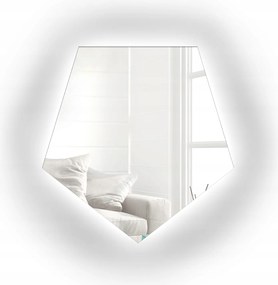 Zrkadlo geometrického tvaru Penta s Led podsvietením 200x190