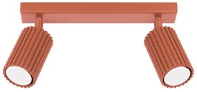 Bodové svietidlo Karbon, 2x okrovo červené kovové tienidlo, (možnosť polohovania)