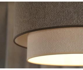 Duolla-Prisadený luster BOHO ECO RECYCLING 1xE27/15W/230V pr. 45 cm hnedá/krémová