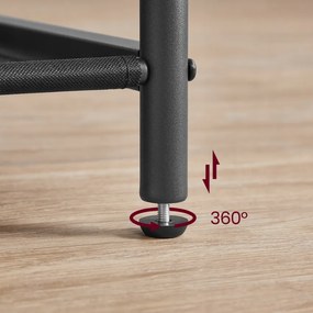 Kovová predsieňová stena LOFT 180 cm, čierna/dub sonoma