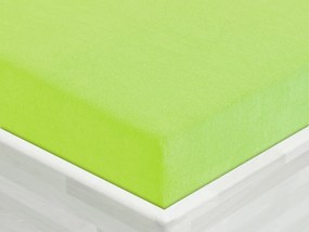 Froté napínacie prestieradlo FR-019 Žiarivo zelené 100 x 200 - výška 20 cm