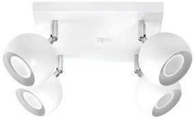 Stropné svietidlo Oculare, 4x biele kovové tienidlo, (možnosť polohovania)