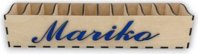 usporadejto.cz Pastelkovník XL VASKY, 44 x 8 x 10 cm, s označením farieb + meno na želanie
