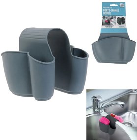 CMP Paris Držiak na hubku na dvojitý drez, silikónový, sivý GABKE