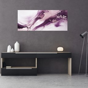 Obraz - Purple fluid art (120x50 cm)