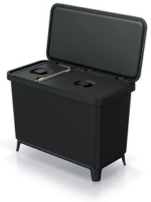 Odpadkový kôš, 23 + 10 l, čierna