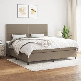 Boxspring posteľ s matracom sivohnedý 200x200 cm látka 3141725