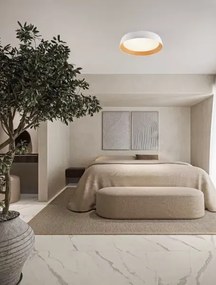 LED stmievateľné bielo-drevené moderné stropné svietidlo Sigi 60